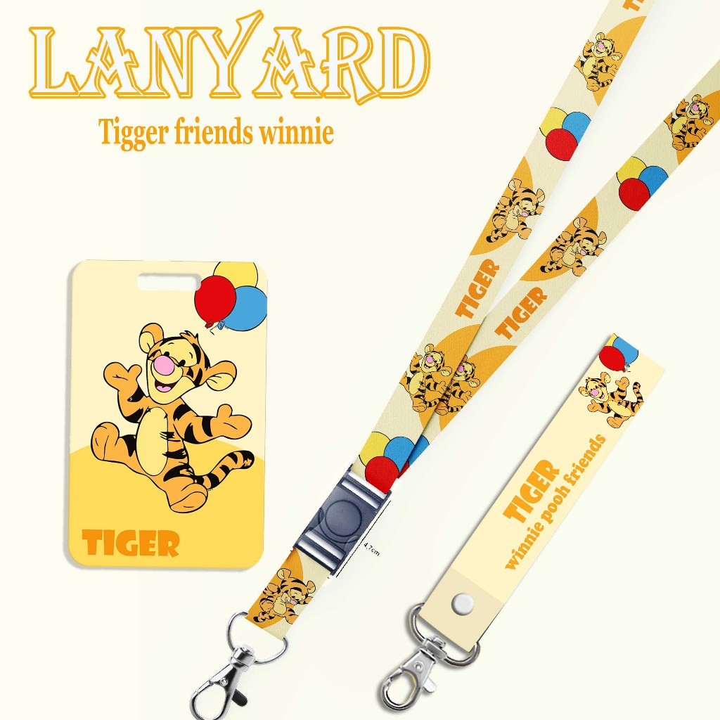 

STRAP LANYARD CARD HOLDER Tigger Winnie Pooh Gantungan Kunci, Handphone, ID Card