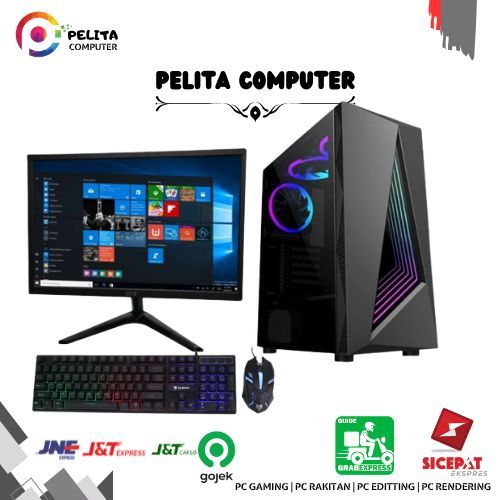 PC amd ryzen 5 5600g ddr4 32gb led 32in ssd 128gb gaming editing render