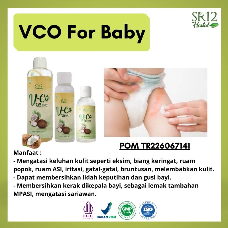 VCO Bayi Untuk Mengobati Ruam Popok / Minyak Untuk Kulit Bayi Iritasi / Minyak Kelapa Asli SR12