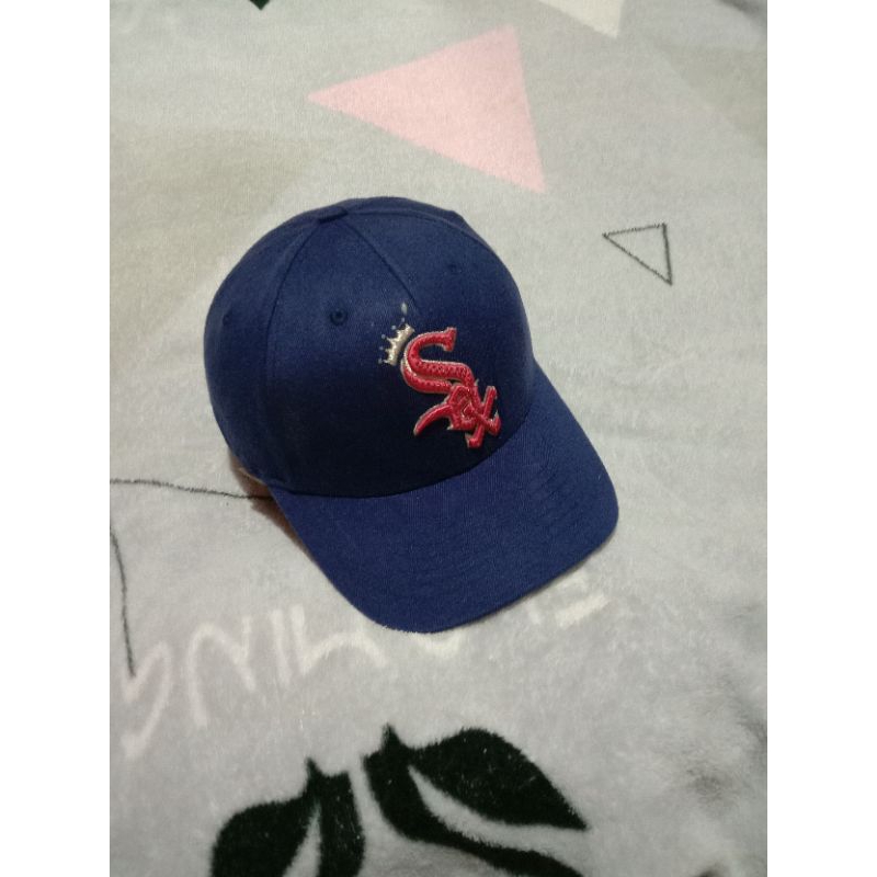 Topi MLB White Sox Second original cap Model Baseball biru pekat