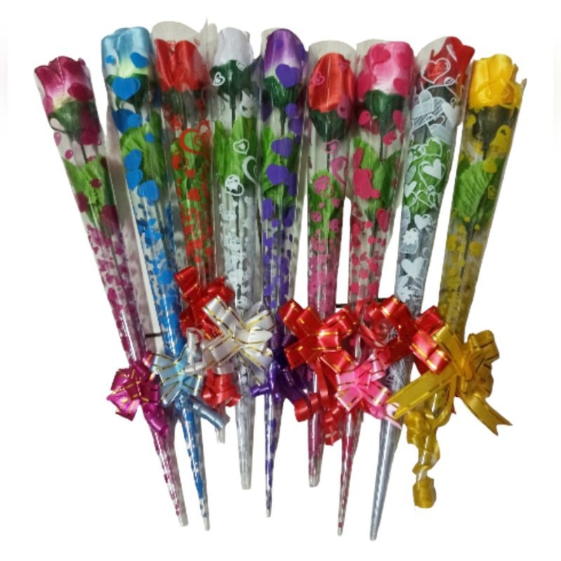 BUNGA MAWAR TANGKAI PLASTIK (1 PCS)