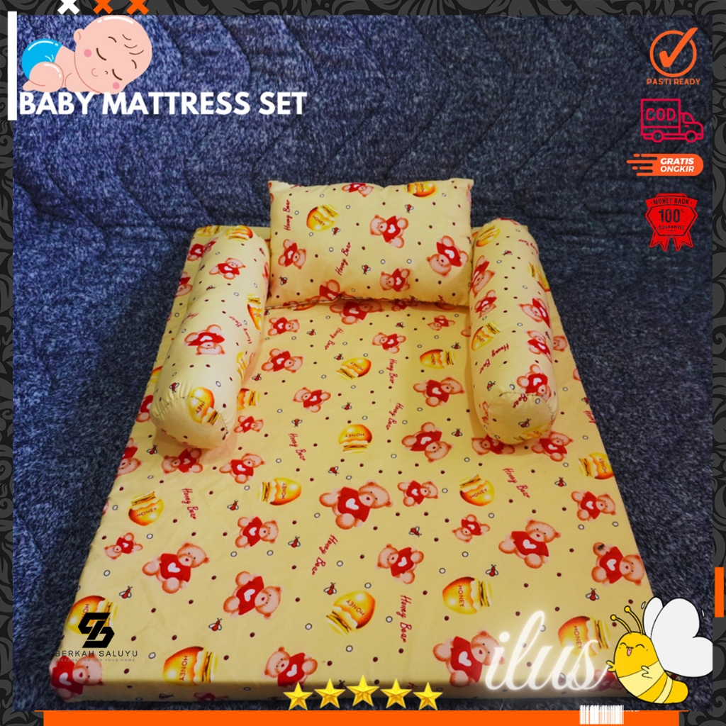 Set Kasur Bayi/Matras/tempat tidur Bayi Set Bantal & Guling Termurah