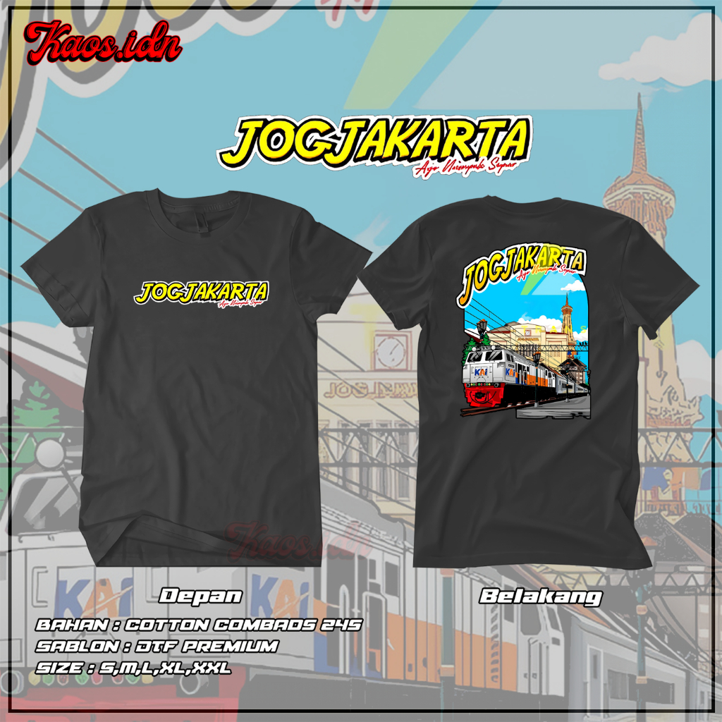 [Bisa COD] Kaos KAI Original Merchandise | Kaos Katun 24s Asli | Baju JOGJAKARTA Viral | Baju Distro