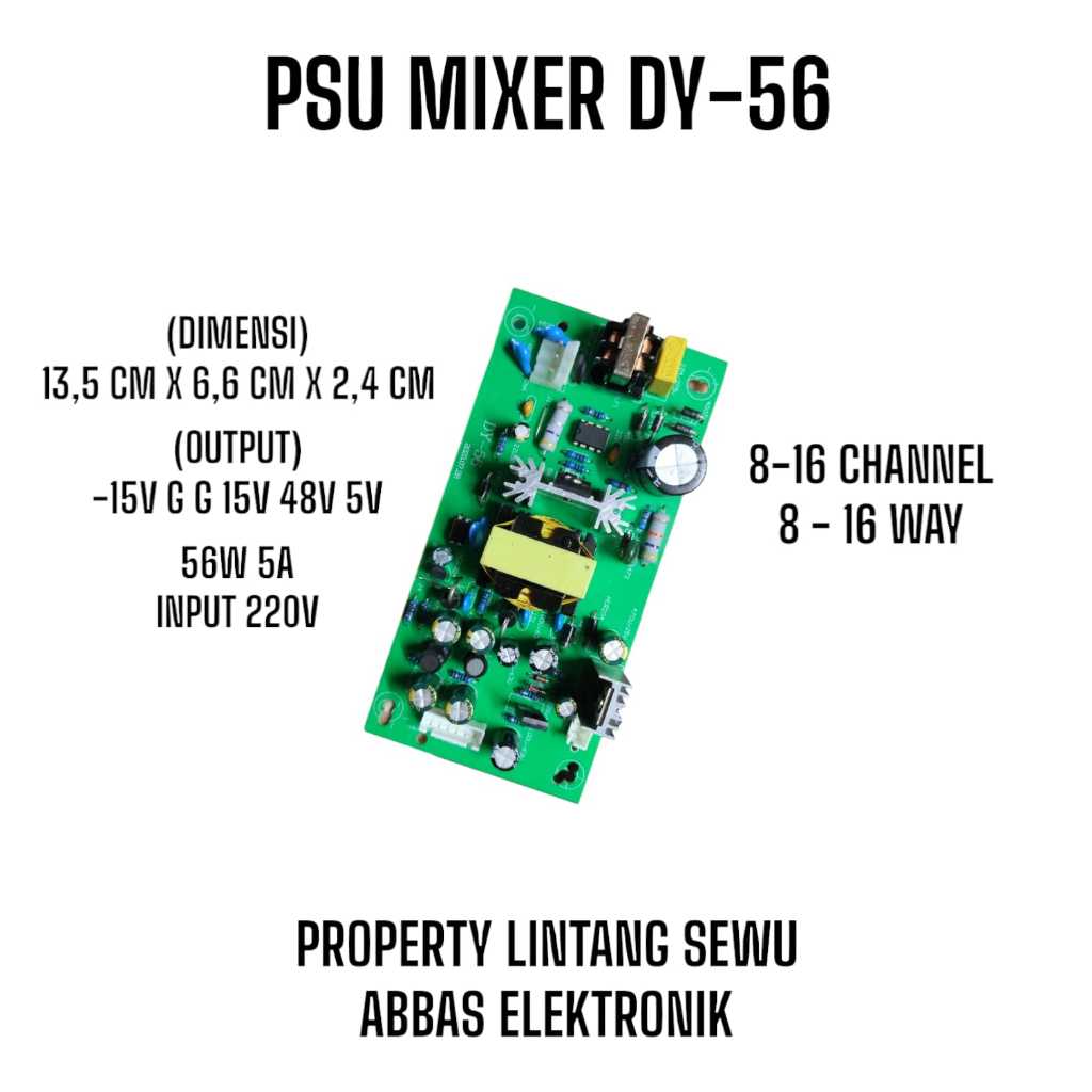 Power Supply  suplai Mixer DY-56 PSU Mixer dy56 8-16 Channel 8 - 16 Way  power supply suplai mixer D