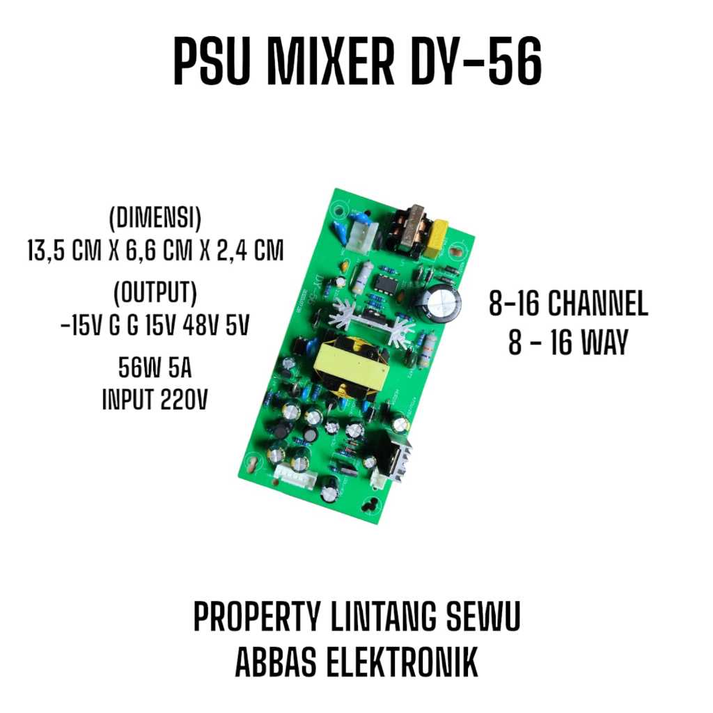 Power Supply  suplai Mixer DY-56 PSU Mixer dy56 8-16 Channel 8 - 16 Way  power supply suplai mixer DY-56 Ashley 8-edition macro 8 12  MDX 16