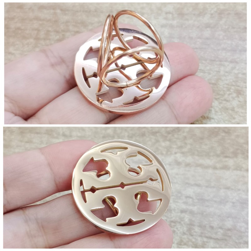 Ring bros cincin hijab jilbab titanium tb bulat logo rosegold