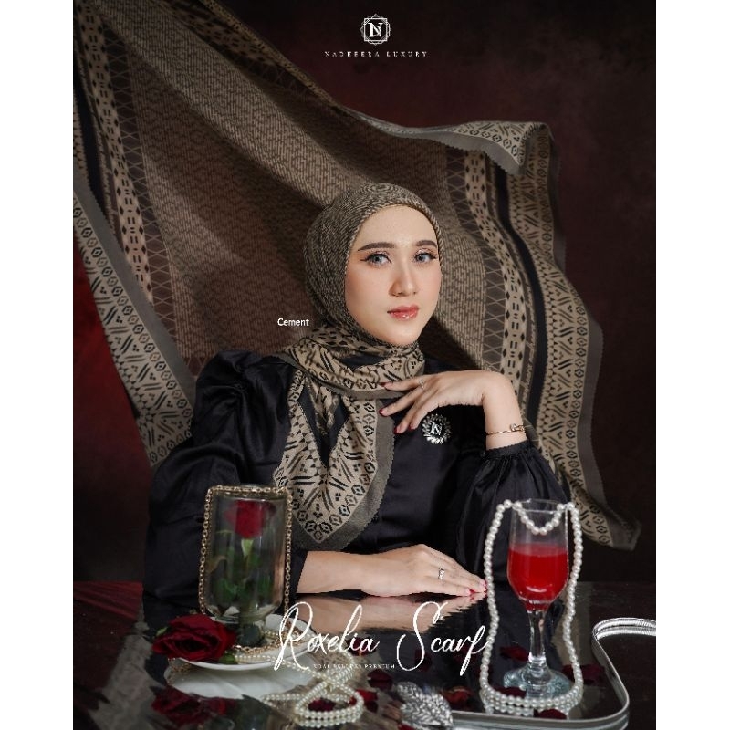 Roxelia scarf Nadheera Special Price Hijab Segiempat Motif Nadheera