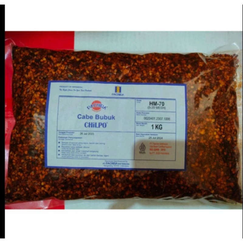 

Chilpo HM70 Flake/ cabai bubuk 1kg