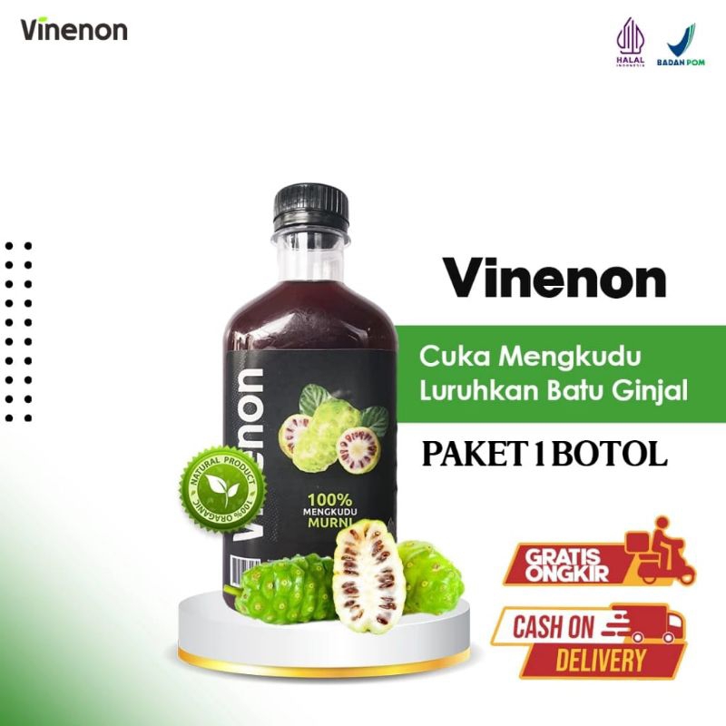 

[Bisa COD] Vinenon - Cuka Mengkudu 100% ORI - Atasi Batu Ginjal