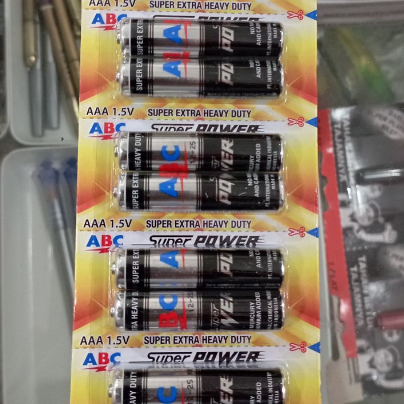 1 biji BATREY ABC kecil REMOT TV AAA batu mainan anak mobil remot control