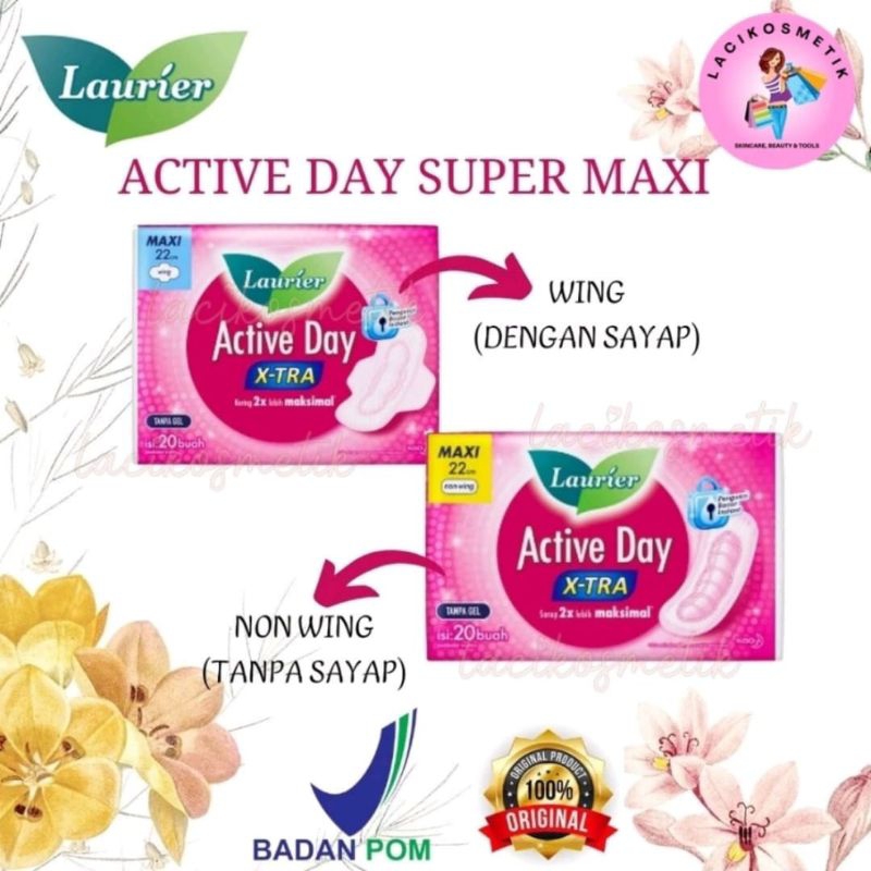 Pembalut Laurier active day sayap