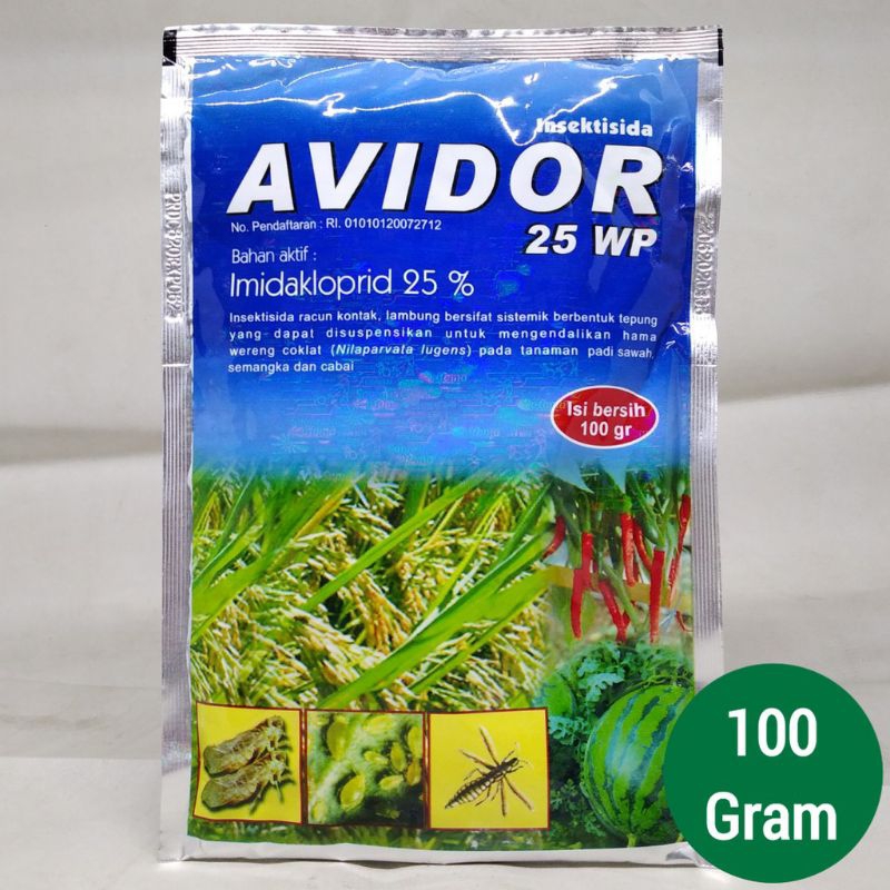 Insektisida Avidor 100 gr,INSEKTISIDA AVIDOR 25 WP 100 GR BAHAN AKTIF IMIDAKLOROPID 