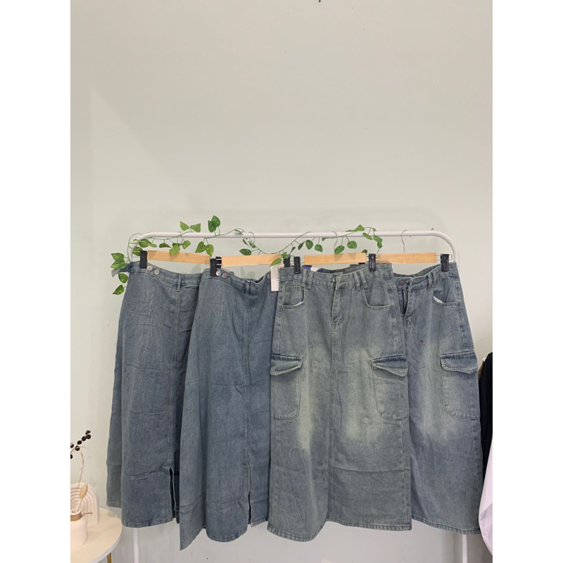 Rok Jeans Wanita Ala Korea Terbaru 2024