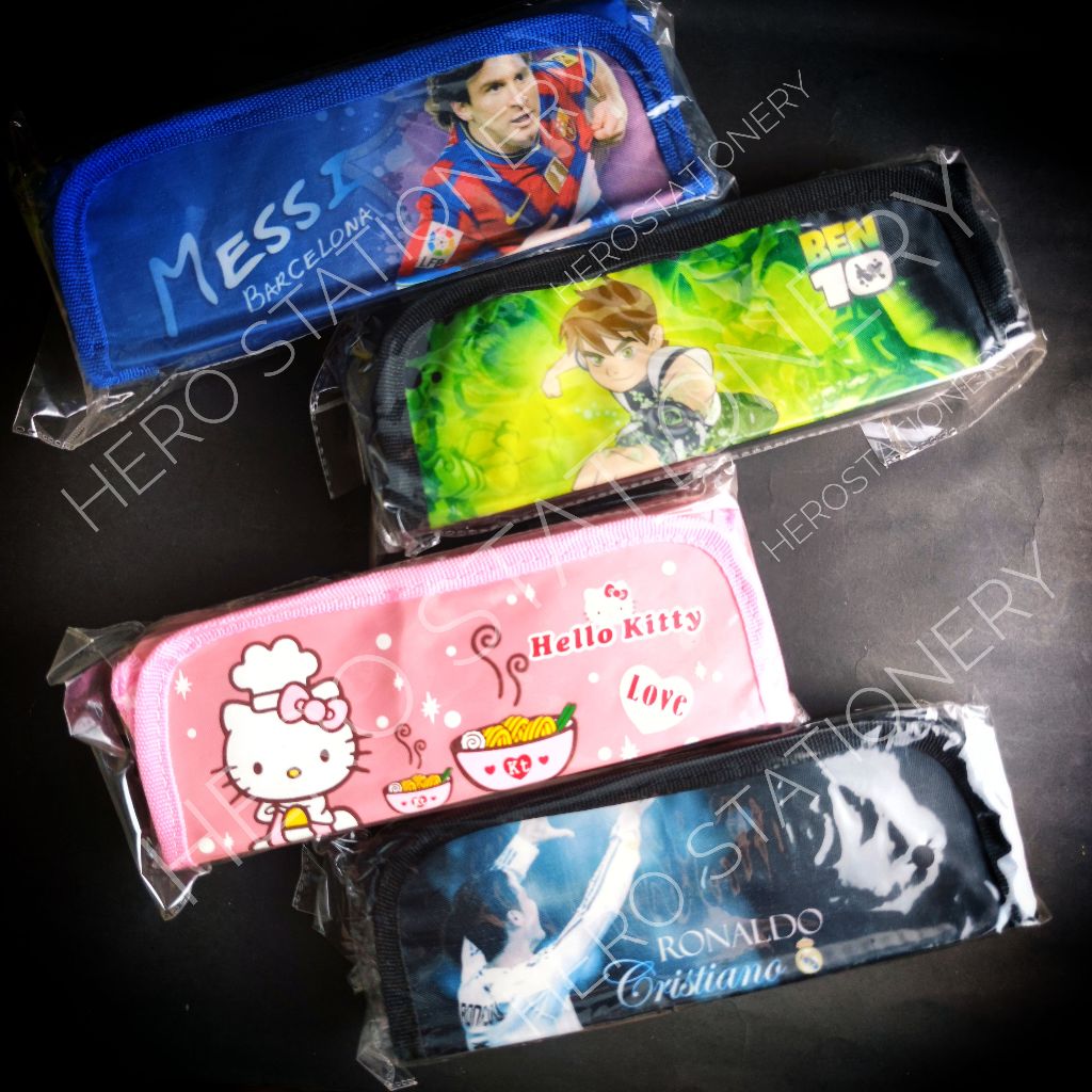 

Tempat pensil resleting messi ronaldo hellokitty ben10