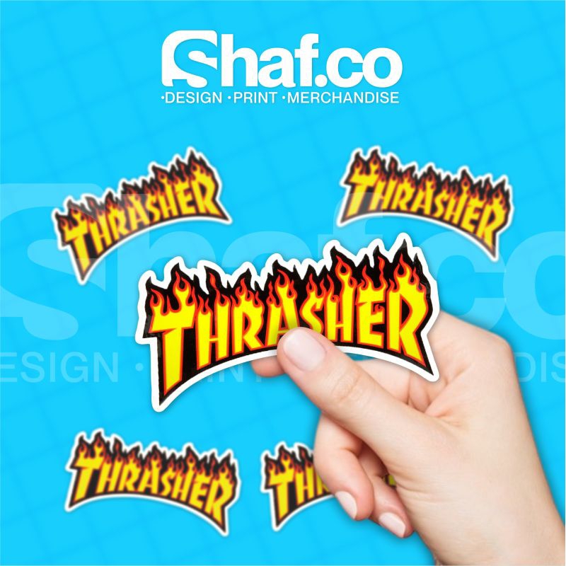 

STICKER LOGO THRASHER VIRAL KERENN
