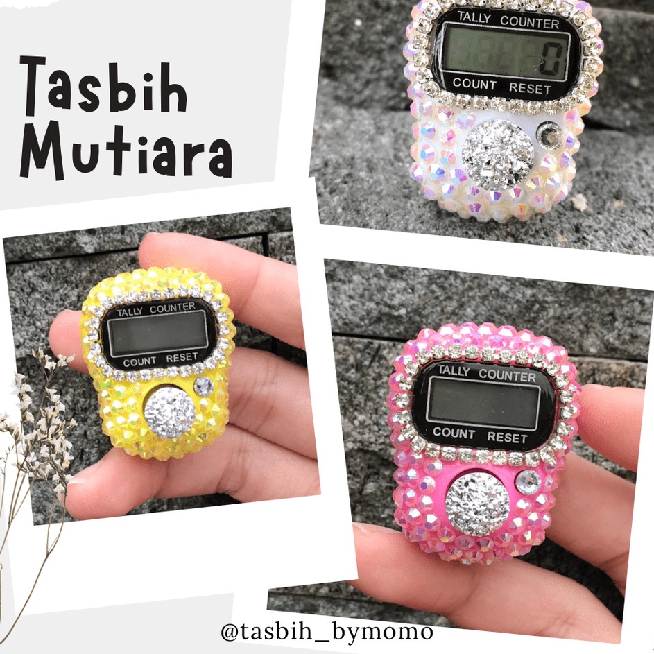 Gratis Pengiriman  Tasbih Digital Swarovski Pelangi  Tasbih Cantik  Tasbih Mutiara  Tasbih