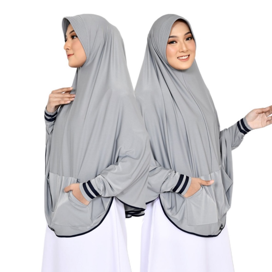 Fast Shipment  Shiddiq Jilbab Hijab Bergo Wanita Lengan Panjang Saku Khimar Instan Kinanti byAtalyah