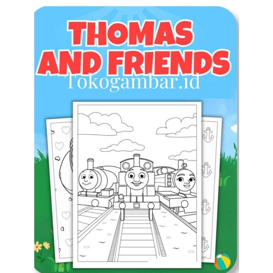 

ID007 Thomas & Friends Coloring Pages - Buku Mewarnai Anak TK SD