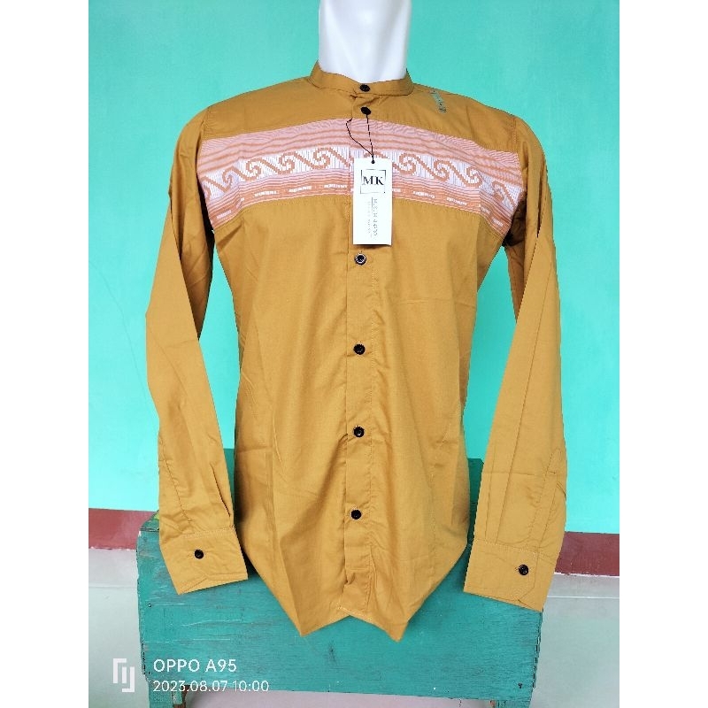 KEMKO MK MUSLIM KINARO BAJU KOKO PRIA TERBARU