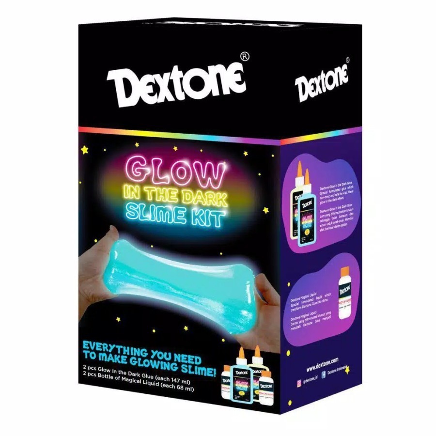 DEXTONE SLIME KIT GLOW IN THE DARK - BLUE