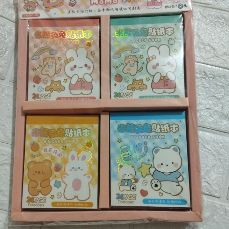 

sticker buku cute animal momo