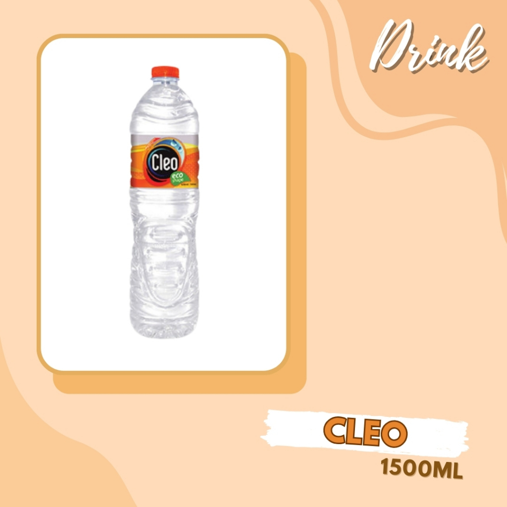 

DRINK | MINUMAN BOTOL | CLEO ECO SHAPE | AIR MINUM DALAM KEMASAN AIR MINERAL | BOTOL | CLEO 1500ML