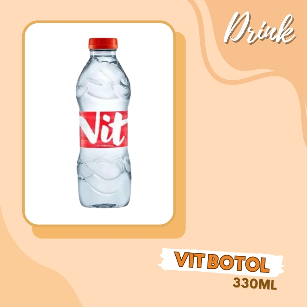 

DRINK | MINUMAN BOTOL | VIT | AIR MINUM DALAM KEMASAN AIR MINERAL | BOTOL PLASTIK PET | VIT BOTOL 330ML