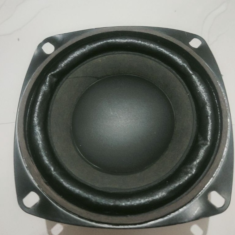 el Terkini TmS Speaker 4 inch 4 ohm 15 watt subwoofer magnet jumbo kondisi gress mulus membran pinggiran bahan elastis  Laris