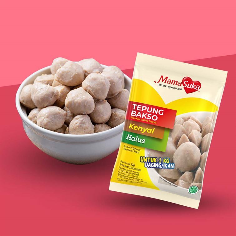 

Mamasuka Tepung Bakso Kenyal Halus 32g @pack (20 pcs)
