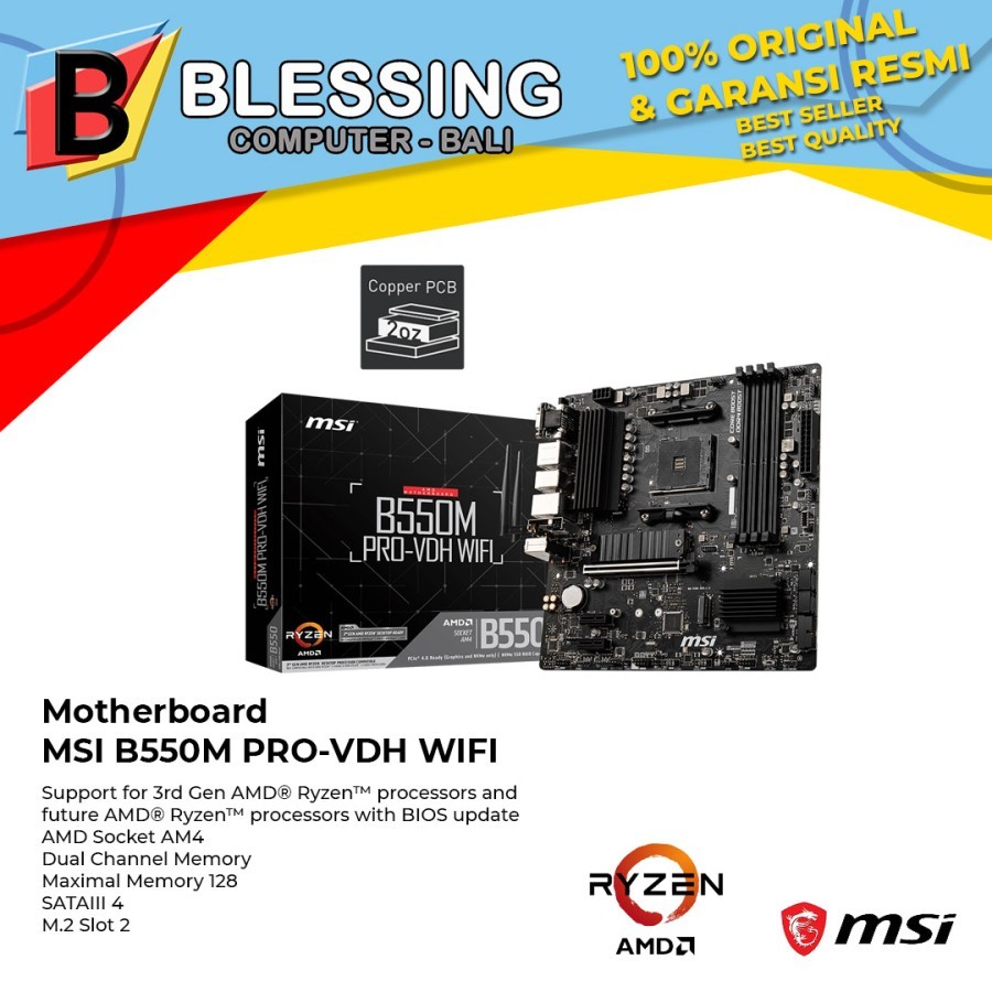 Motherboard MSI B550M PRO-VDH WiFi / Motherboard AMD AM4