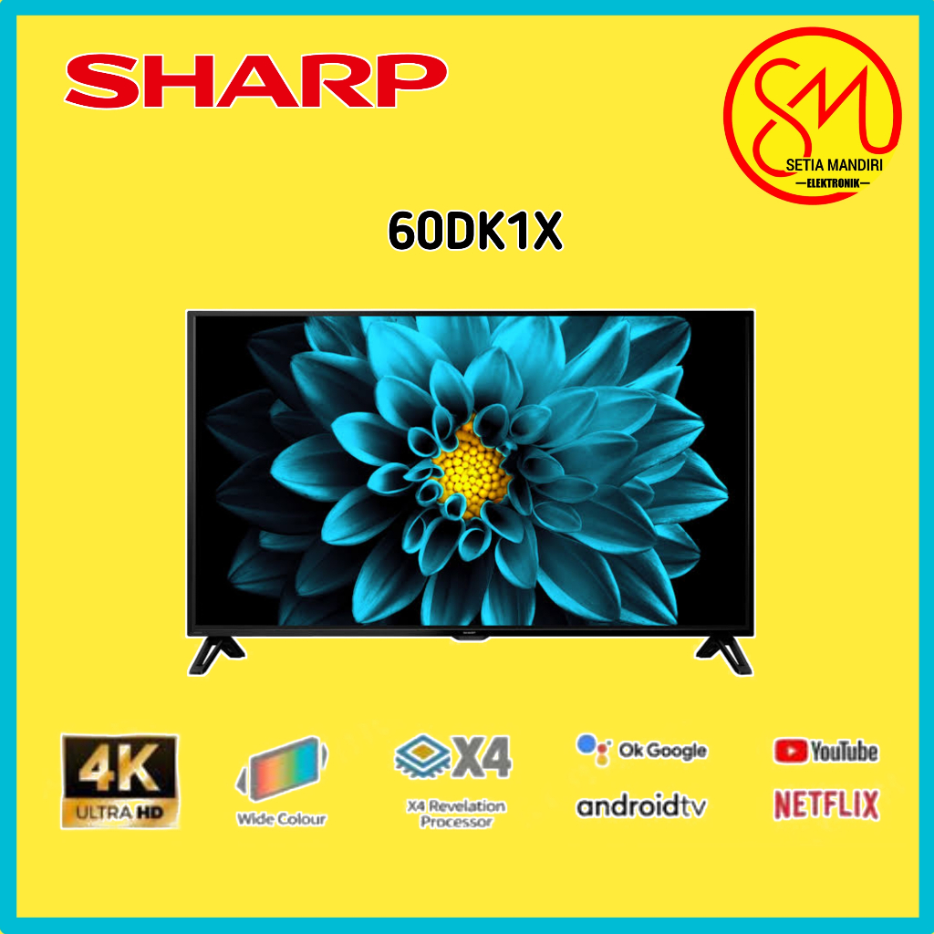 LED TV SHARP 60 DK 60DK1X 60 INCH USB MOVIE UHD 4K ANDROID TV