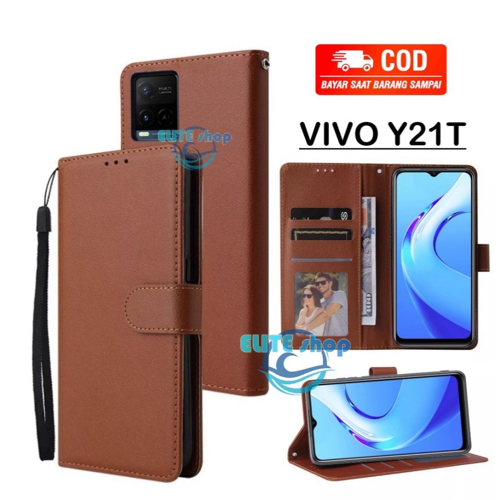 Flip Case VIVO Y21T Case Wallet Kulit Casing Dompet Case Wallet Leather Flip Case VIVO Y21T Casing h