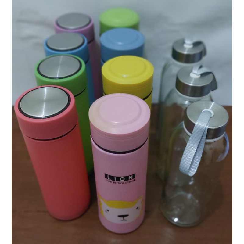 TUMBLER dan BOX / BOTOL KACA / BOTOL MINUM 420 ML / BOX SOUVENIR / BOX TUMBLER