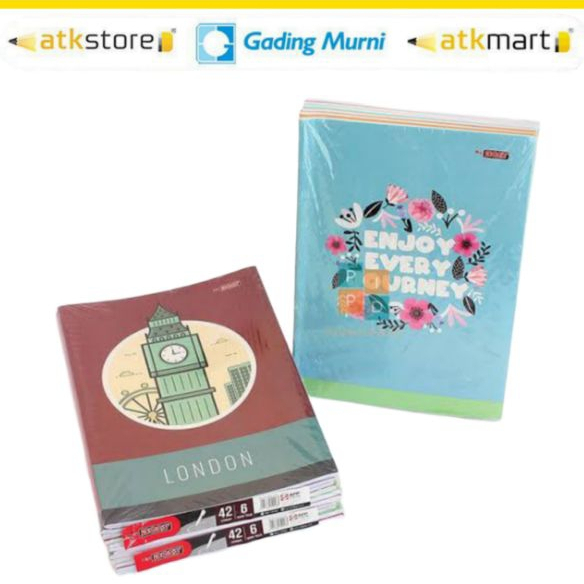 

Big Boss Buku Tulis Boxy 42 Lembar 1 Pack isi 6 Buku