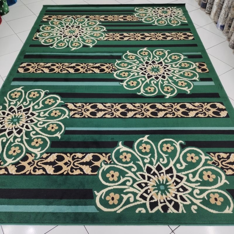 Karpet Moderno 160x210 Permadani Modern Minimalis 2050 Hijau
