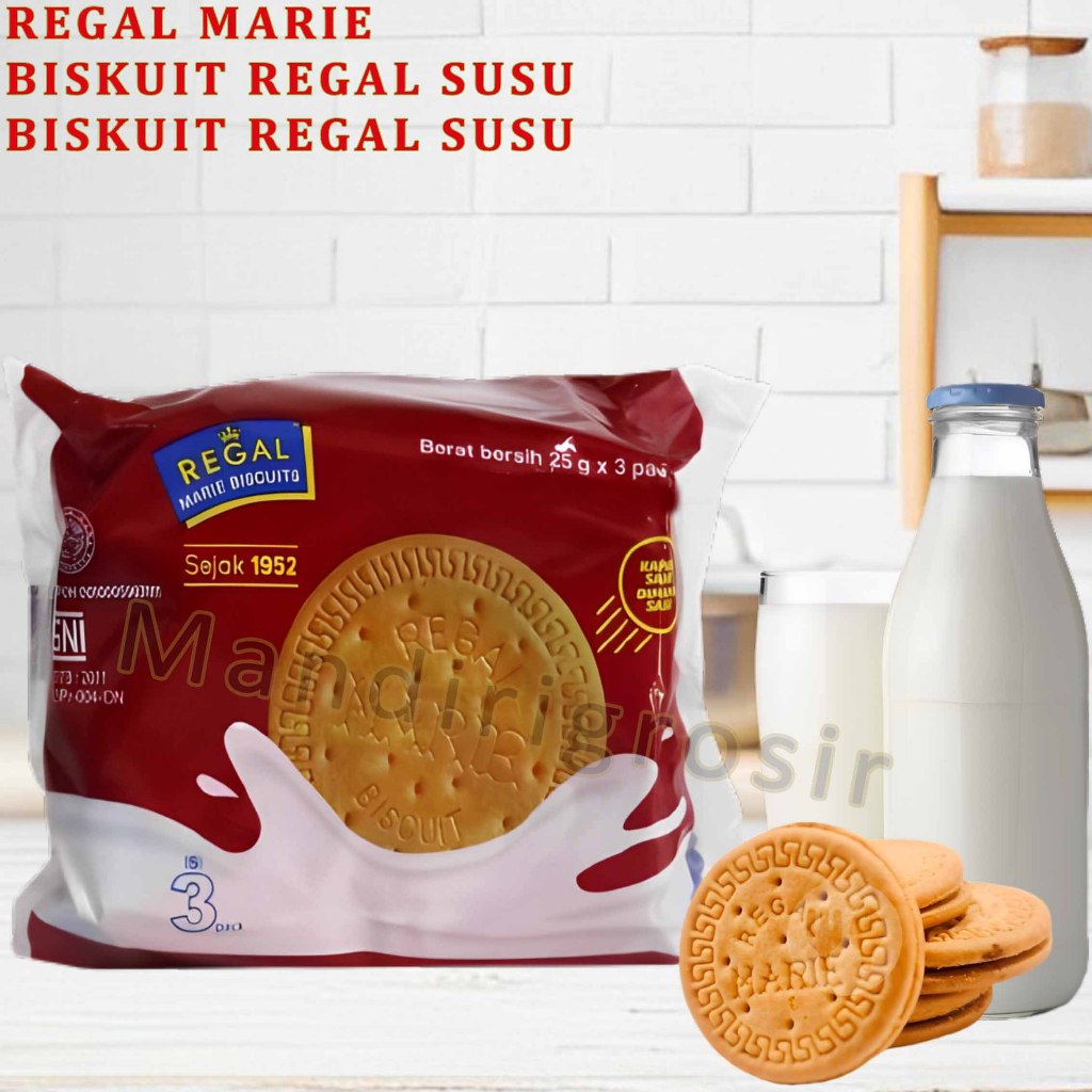 

Biskuit Regal Susu * Biskuit Marie Regal * Biskuit Rasa Susu * 3x25gr