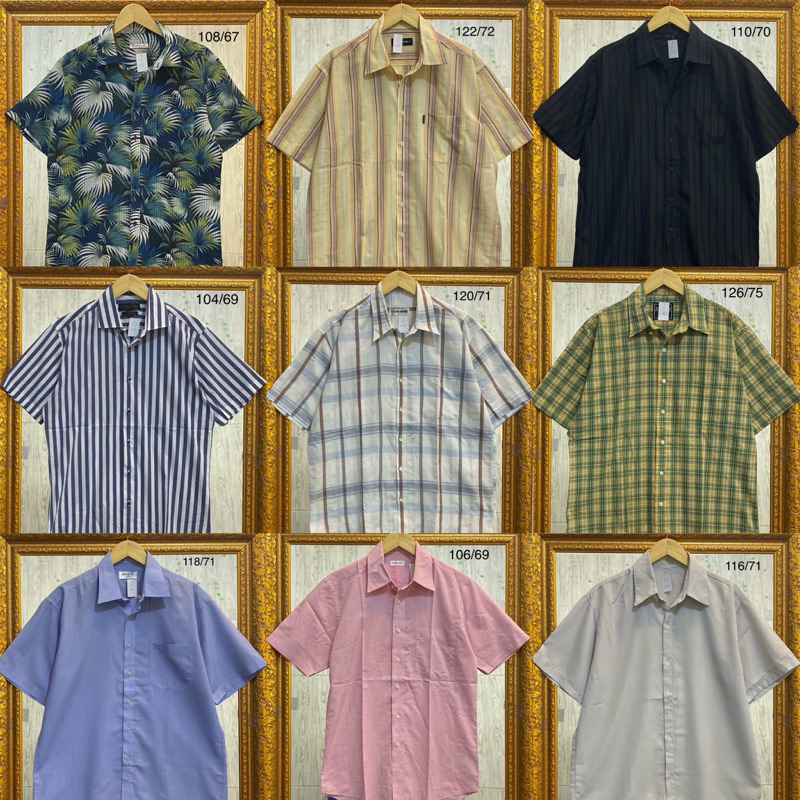 (W) Kemeja Pria Lengan Pendek Hem Cowok