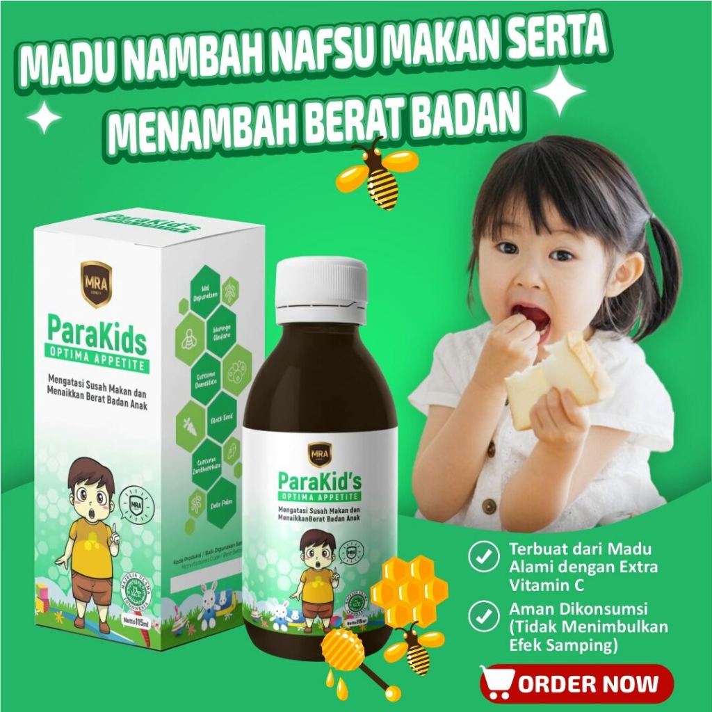 

Madu ParaKids Optima Appetite Natural Herb Isi 115ml - Atasi Anak Susah Makan dan Menaikkan Berat Badan