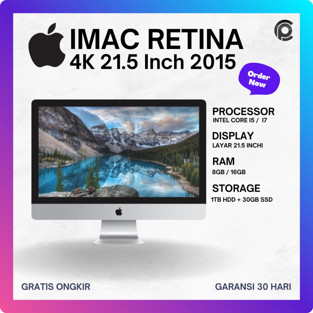 Imac Retina 4K 21.5 Inch 2015 Second Bergaransi