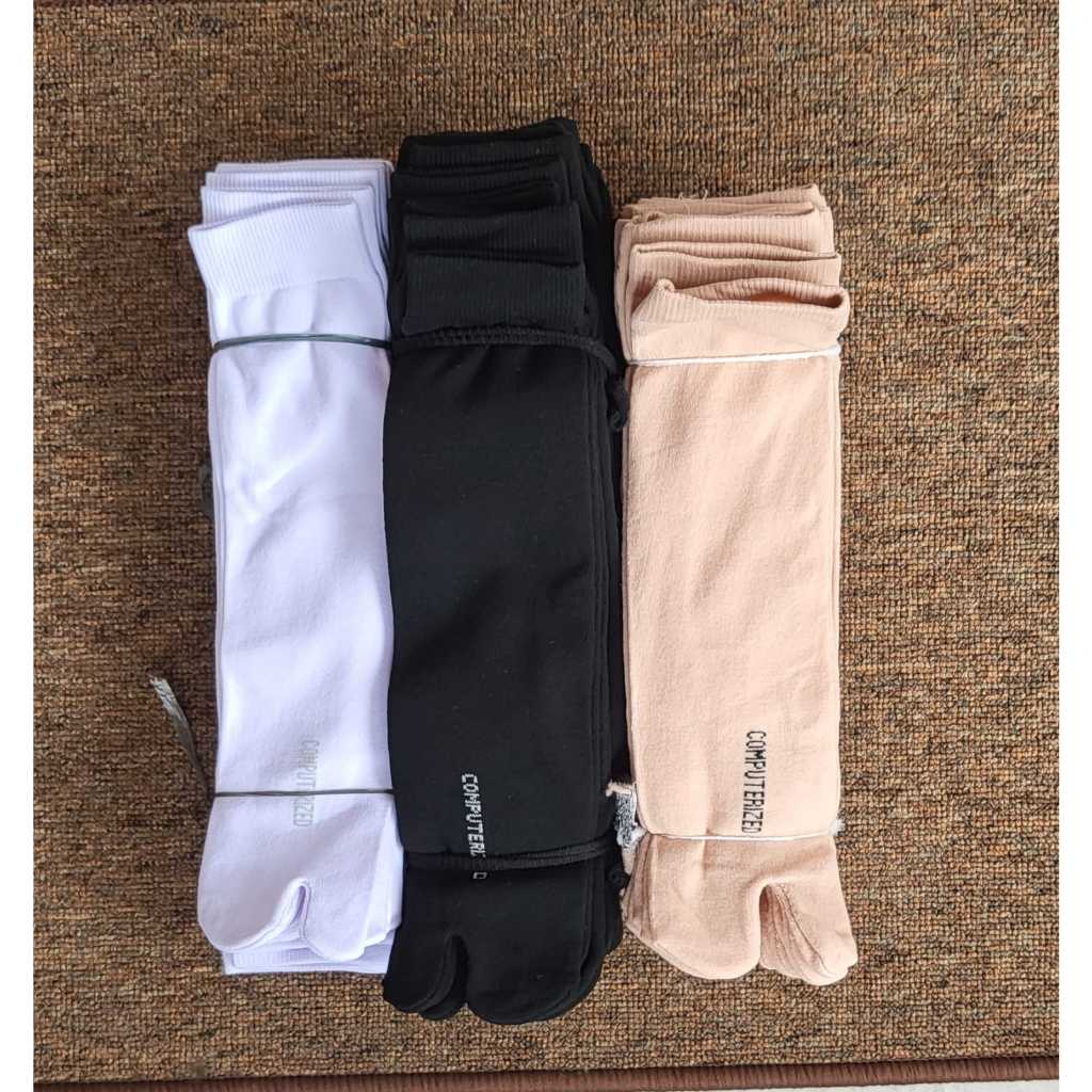 1 Lusin kaos kaki jempol nilon polos wanita muslimah dewasa