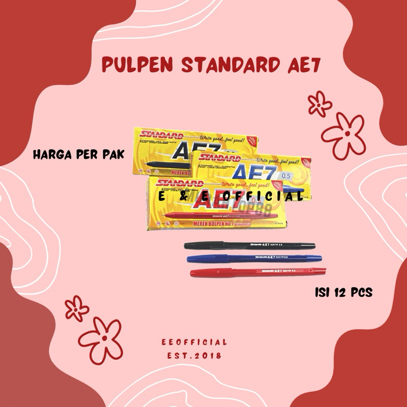

PULPEN STANDARD AE7 / PULPEN STANDARD AE7 DREAM / PULPEN STANDARD ZYCRON / PULPEN AE7 HITAM / BIRU / MERAH