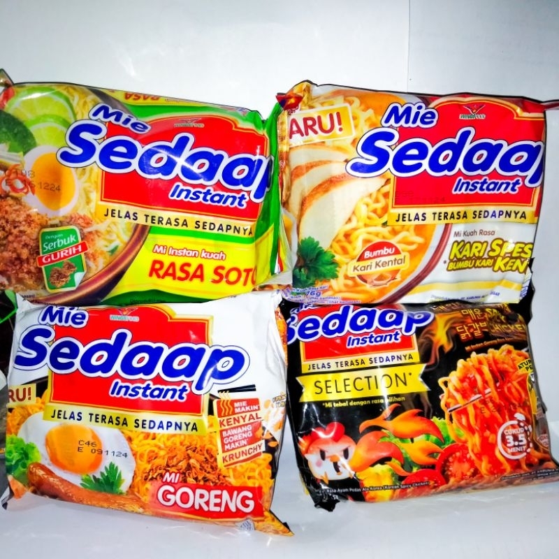 

Mie sedaap goreng, sedaap soto, sedaap kare, mie sedaap selection korean spicy chicken