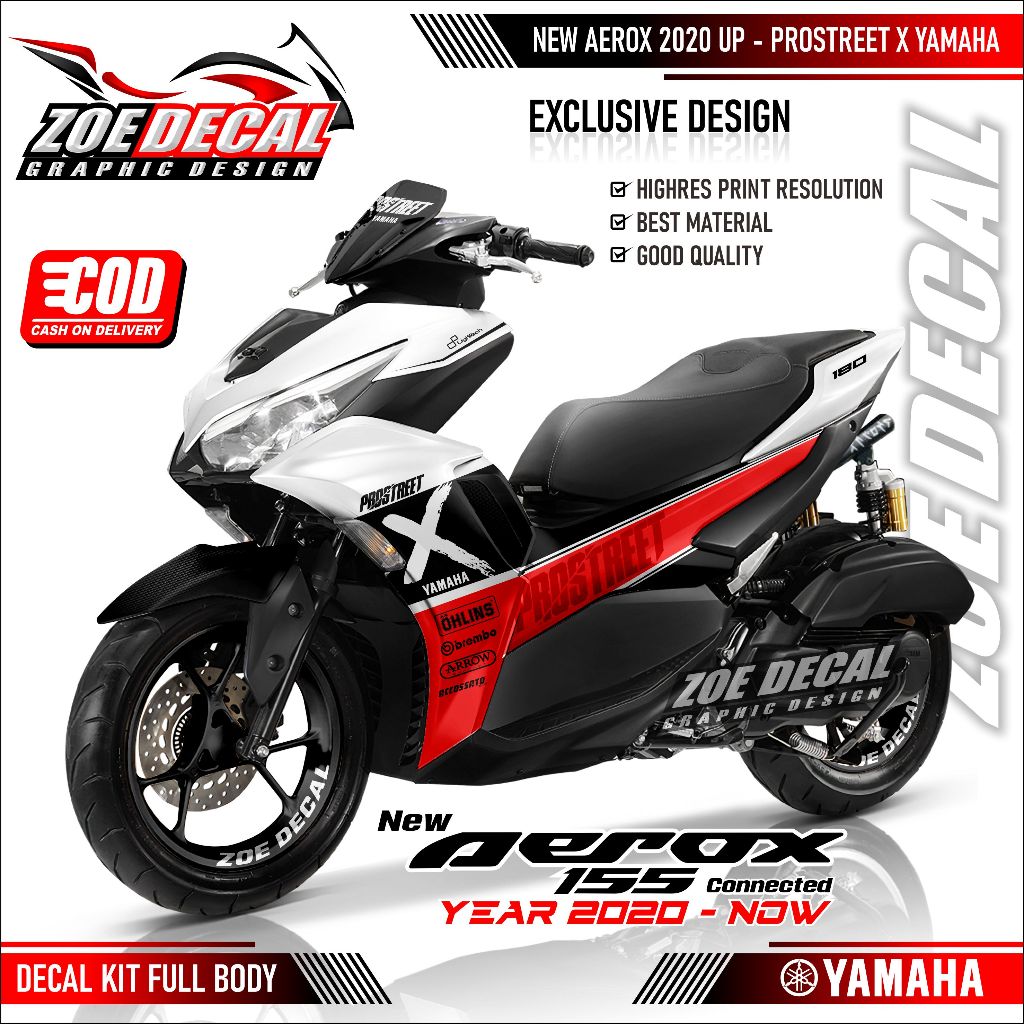 Terbaru Decal Stiker New Aerox 155 Connected Prostreet X Yamaha Jabar