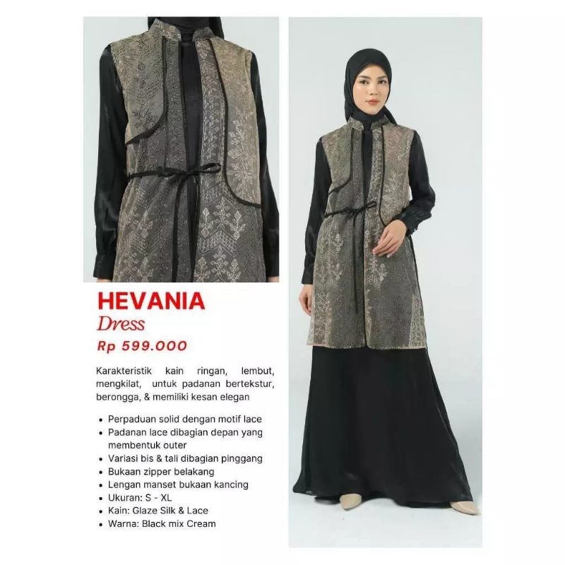 ZOYA- DRESS HEVANIA ZOYA/GAMIS HITAM/GAMIS STYLE TERBARU/DRESS TERBARU