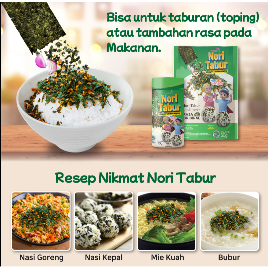 

RK Nori Tabur Rumput Laut untuk Furikare 60 Gram