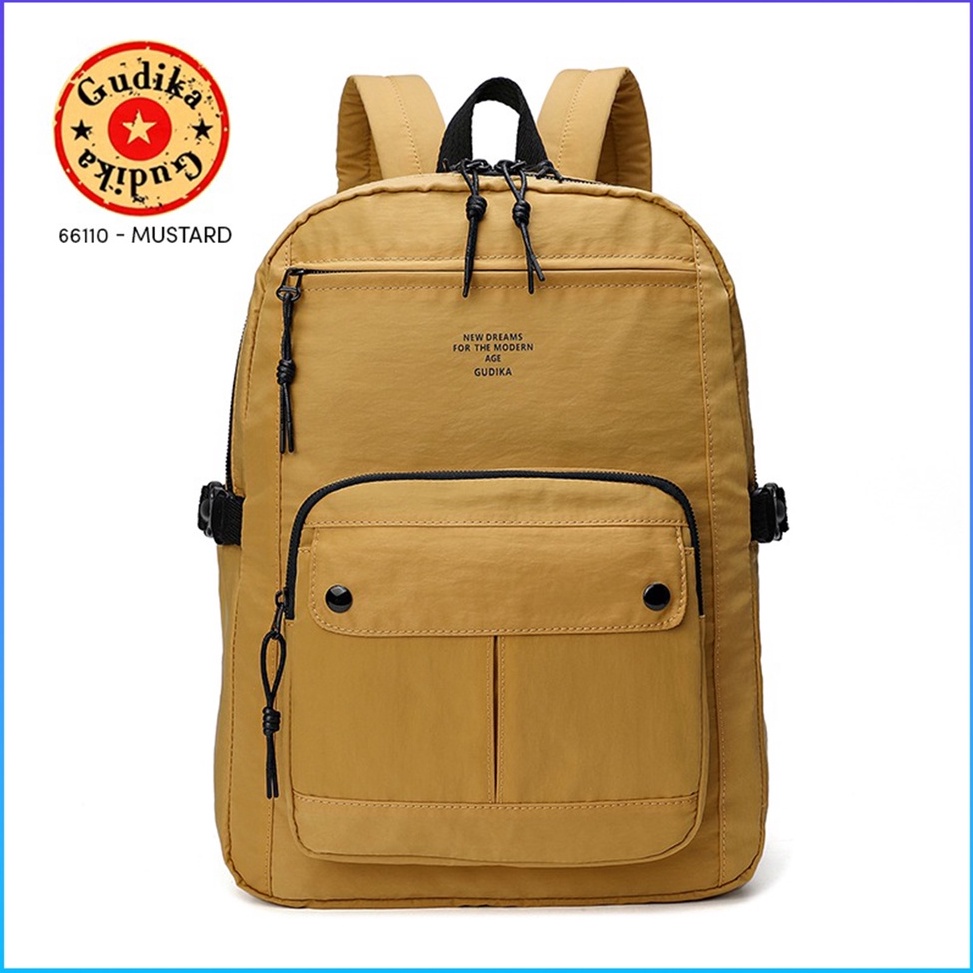 TOP SALE Ransel Gudika 6611  Tas Ransel Trendy Wanita Pria Korea Multiguna Muat Laptop 14 inch Bahan