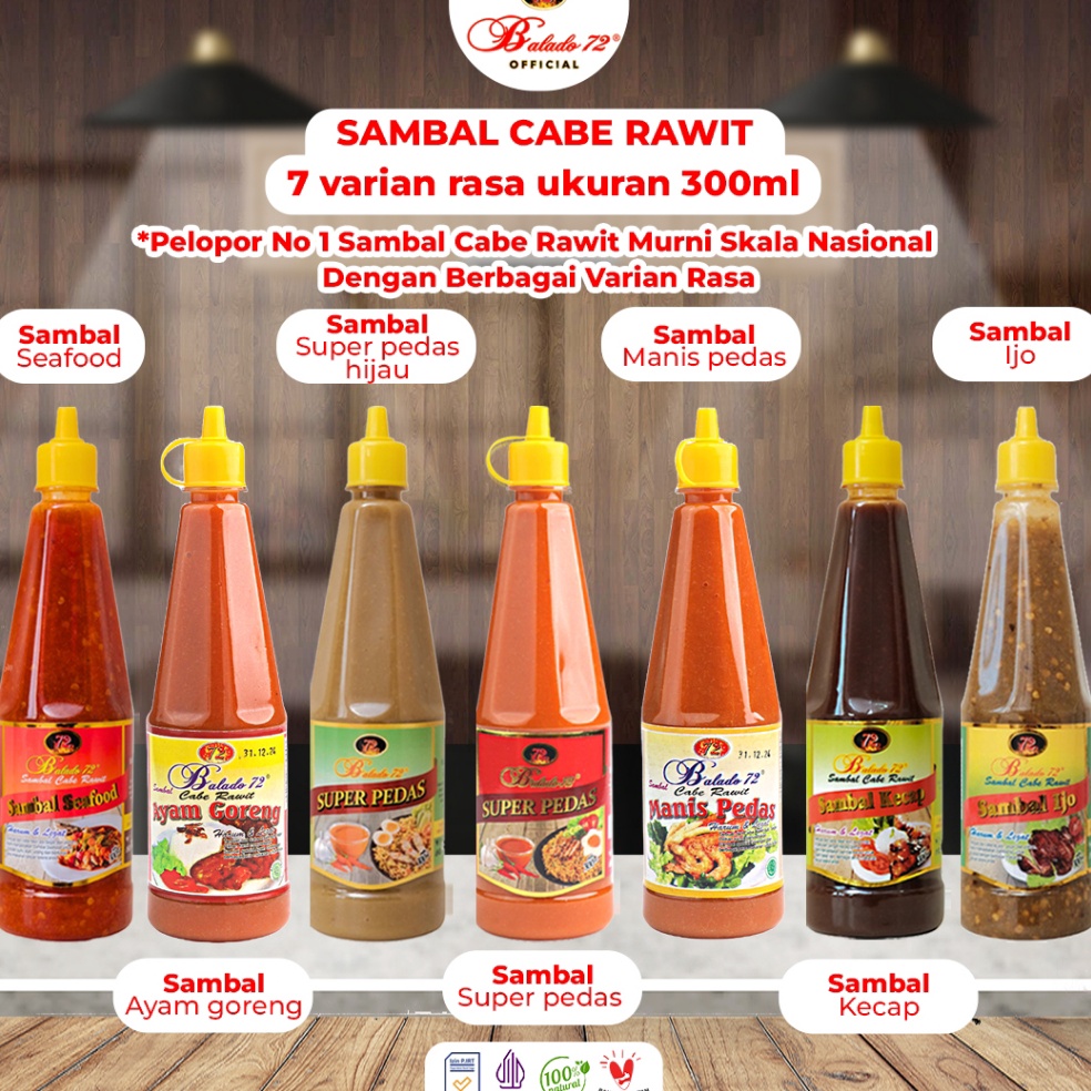 

Top Murah Sambal Cabe Rawit Balado 72 Super Pedas 3 ml