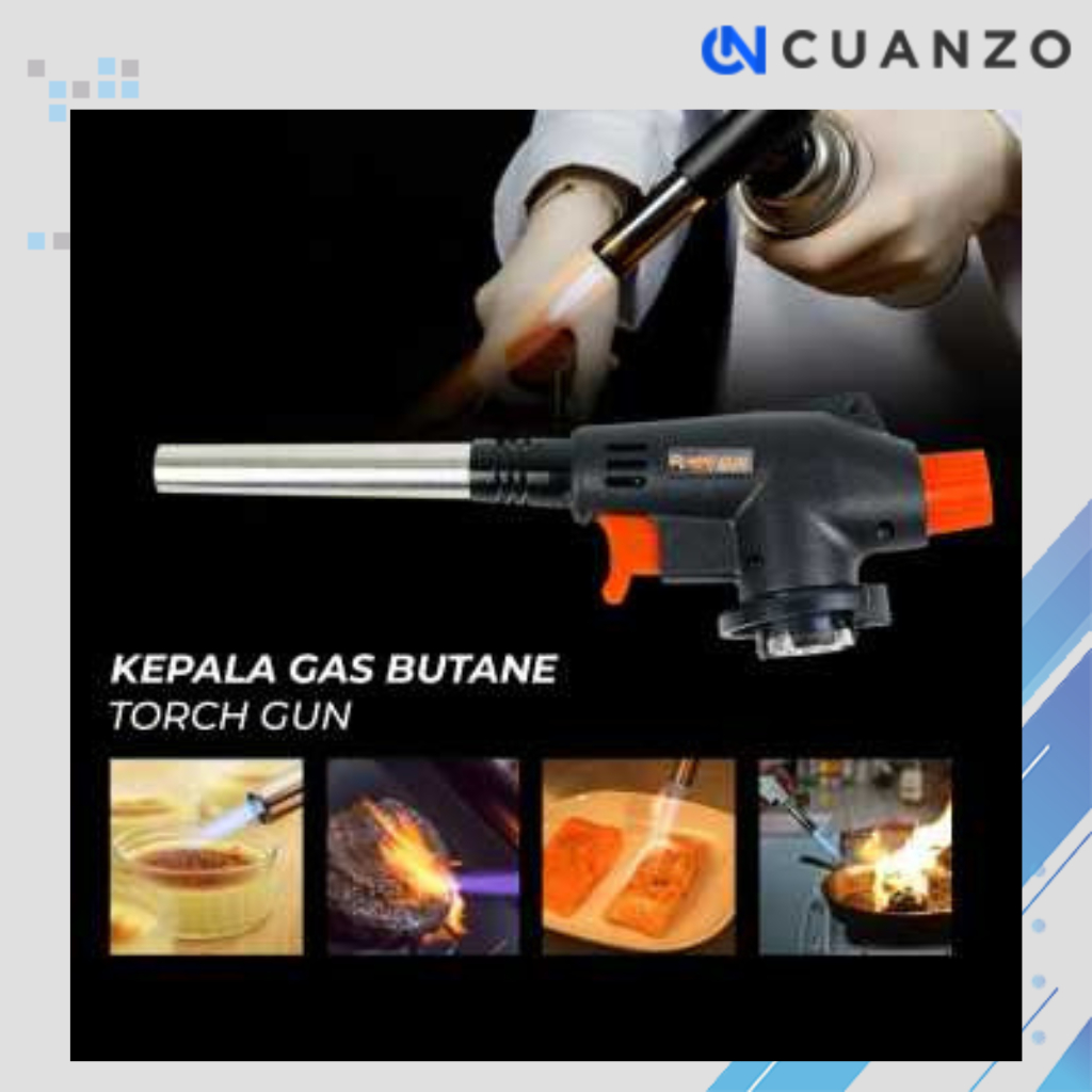 Kepala Gas Butane Cyclone Flame Torch Jet Fire Gun / Kepala Gas Kaleng Torch Portable Bbq Las Panjan