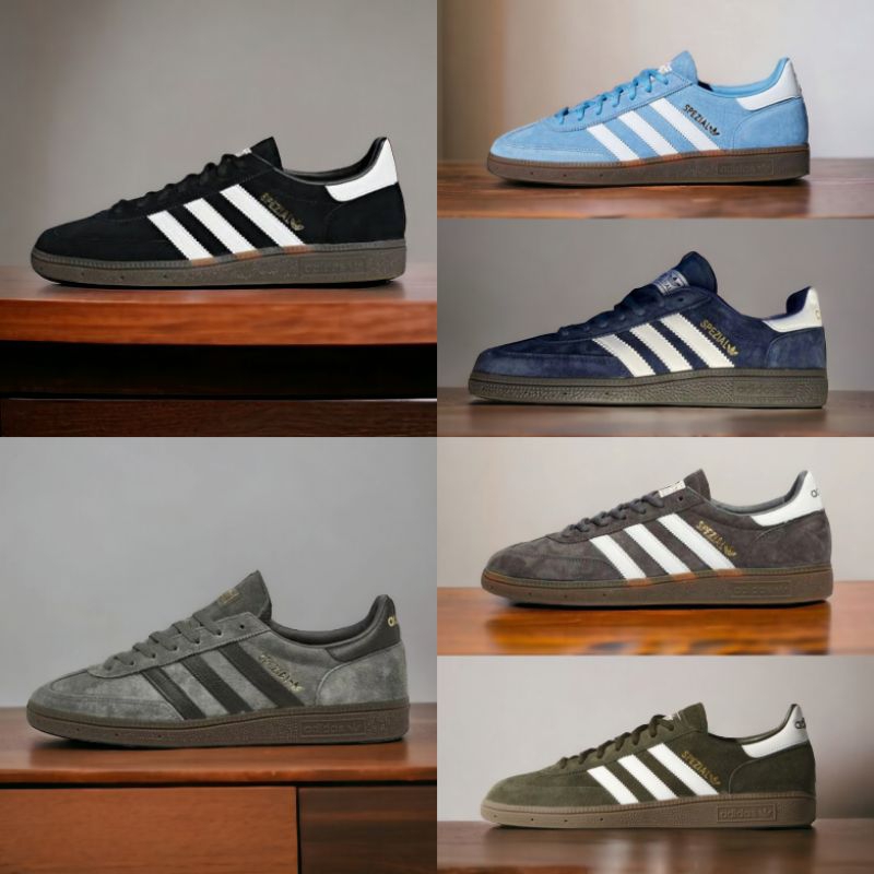 Sepatu Adidas Spezial Handball biru abu hitam navy putih hijau