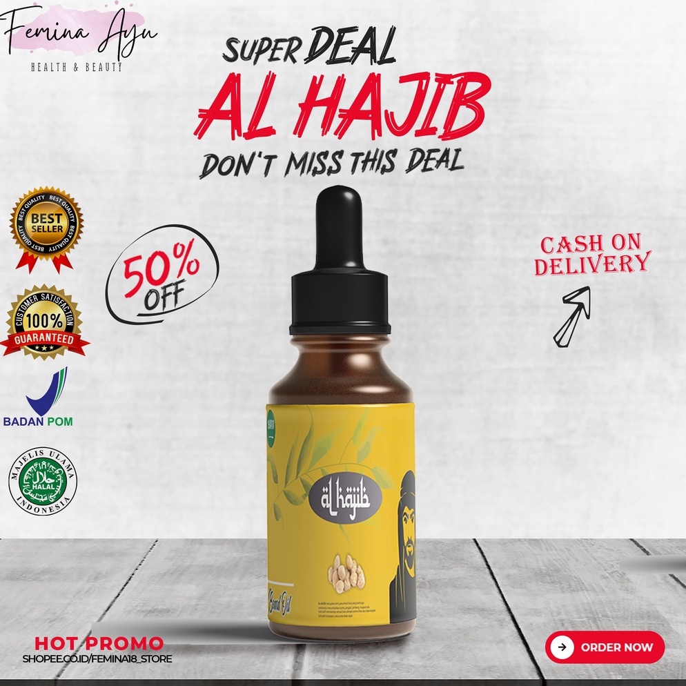 Import Terbaik BIG PROMO ALHAJIB  Penumbuh brewok cepat pria 15mlPenumbuh Brewok Paling Ampuh